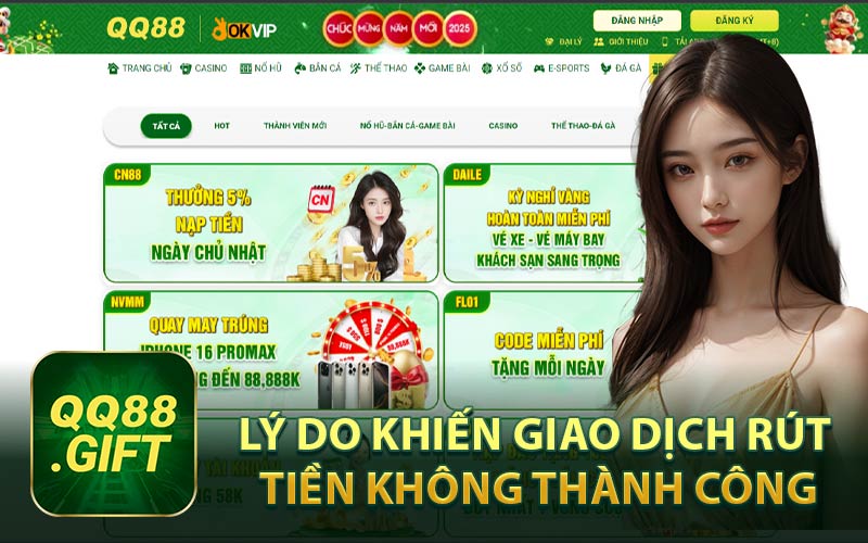 Lý Do Khiến Giao Dịch Rút Tiền Không Thành Công